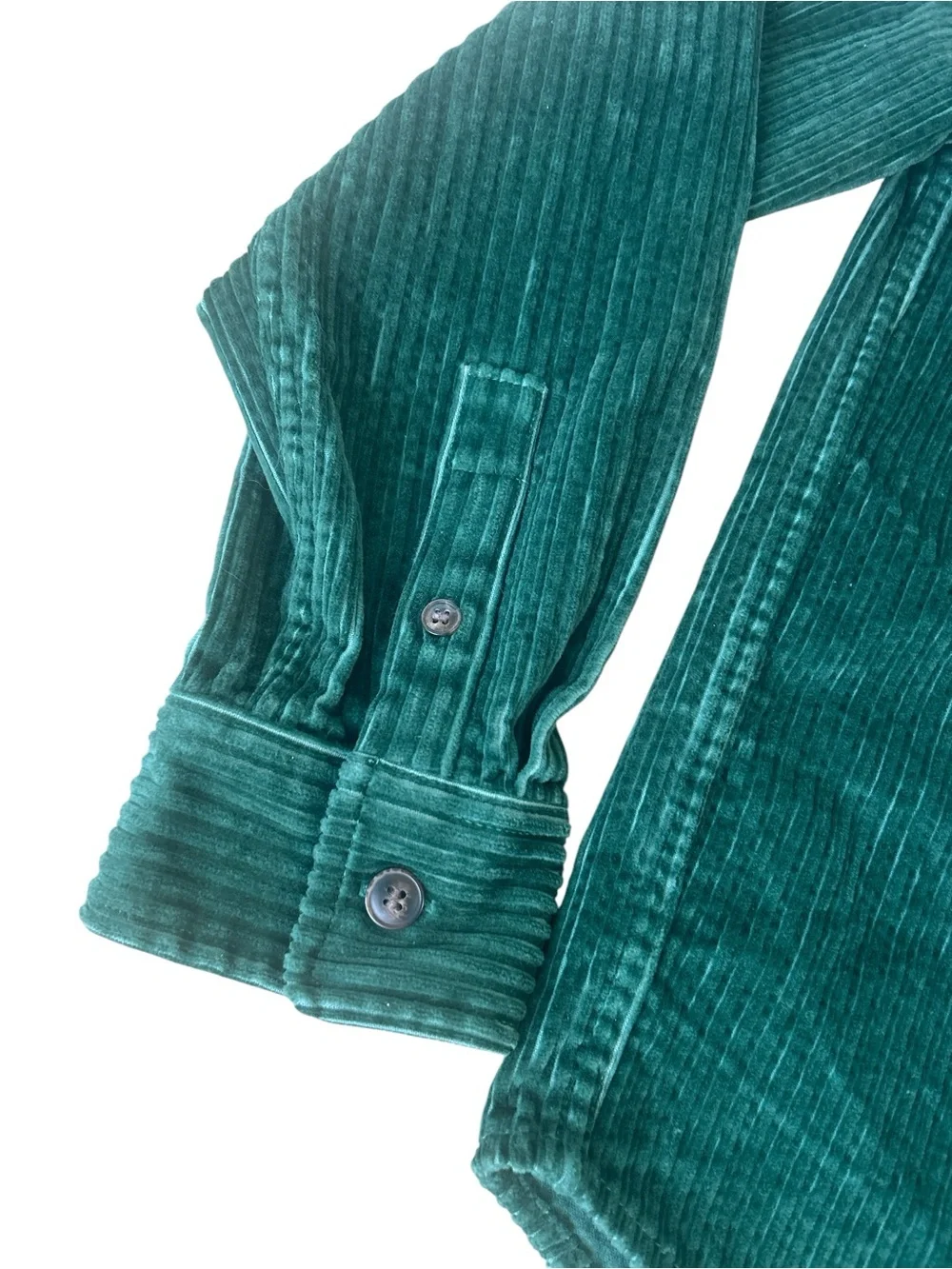 Madewell women Green Corduroy Button-Down Shirt - Picture 5 of 9